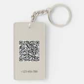 Minimalistische Sophisticated Boho Virtual Assista Sleutelhanger (achterkant)