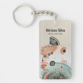 Minimalistische Sophisticated Boho Virtual Assista Sleutelhanger (Voorkant)