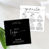 Minimalistische Sourdough Granola verzorgingsinstr Vierkante Visitekaartje