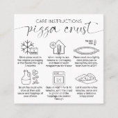 Minimalistische Sourdough Pizza Crust Bakkerij Car Vierkante Visitekaartje (Voorkant)