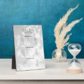 Minimalistische Spa & Hair Salon Services Prijslij Fotoplaat (Zijkant)