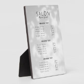 Minimalistische Spa & Hair Salon Services Prijslij Fotoplaat (Zijkant)