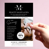 Minimalistische Spa Salon Services Zakelijke Marke Flyer