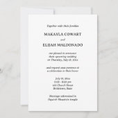 Minimalistische Spaans-Engelse bruiloft receptie Kaart (Voorkant)