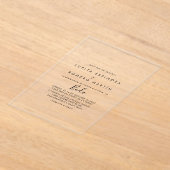 Minimalistische Spaanse bruiloft Acryl Uitnodigingen (Laagn)