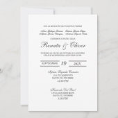 Minimalistische Spaanse bruiloft uitnodiging (Voorkant)