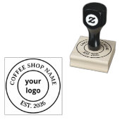 Minimalistische Specialty Coffee Shop Beker Logo Rubberstempel (Gestempeld)
