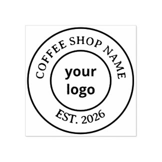 Minimalistische Specialty Coffee Shop Beker Logo Rubberstempel