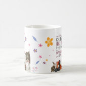 Minimalistische speelse kat glimlacht Schattig Sch Koffiemok (Center)