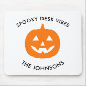 Minimalistische Spooky Desk – gepersonaliseerde Ha Muismat (Voorkant)