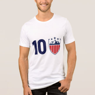 Minimalistische sport schild en nummer 10 afbeeldi Tri-Blend shirt