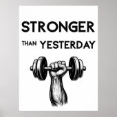 Minimalistische sportzaalquote poster (Voorkant)