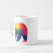 Minimalistische Spray Paint Beer Silhouet Koffiemok (Voorkant links)