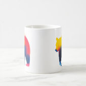 Minimalistische Spray Paint Beer Silhouet Koffiemok (Center)