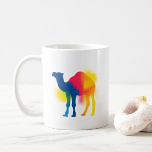 Minimalistische Spray Paint Camel Silhouet Koffiemok