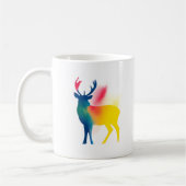 Minimalistische Spray Paint Deer Silhouet Koffiemok (Links)