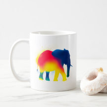 Minimalistische Spray Paint Elephant Silhouet
