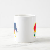 Minimalistische Spray Paint Elephant Silhouet Koffiemok (Center)