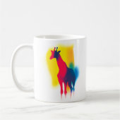 Minimalistische Spray Paint Giraffe Silhouet Koffiemok (Links)