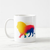 Minimalistische Spray Paint Lion Silhouette Koffiemok (Links)