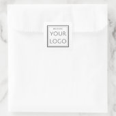 Minimalistische Square Business Logo Company Brand Vierkante Sticker (Tas)