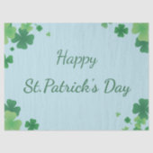 Minimalistische St. Patrick's Day Klaver Frame Tissuepapier (Voorkant)