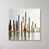 Minimalistische stadsgezicht getextureerde 3D-schi Canvas Afdruk (Voorkant)