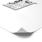 Minimalistische stadsplattegrond Poster Lijnkunst (Hoek)