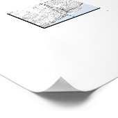 Minimalistische stadsplattegrond poster lijnkunst (Hoek)