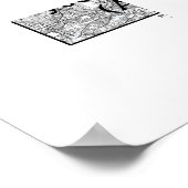 Minimalistische stadsplattegrond Poster Lijnkunst  (Hoek)