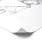 Minimalistische stadsplattegrond van Granada Poster (Hoek)