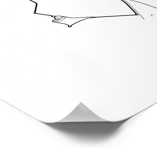 Minimalistische stadsplattegrond van Sevilla Poster (Hoek)