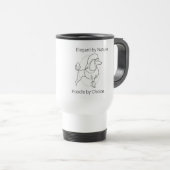 Minimalistische Standard Poodle Heritage Lijnkunst Reisbeker (Voorkant rechts)
