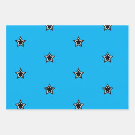 Minimalistische Star Wrapping Paper Flat Sheet Set
