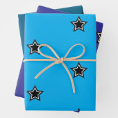 Minimalistische Star Wrapping Paper Flat Sheet Set (In situ)