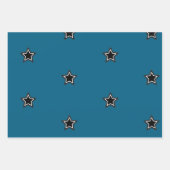 Minimalistische Star Wrapping Paper Flat Sheet Set (Voorkant 3)