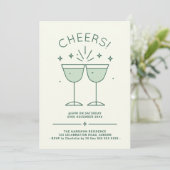 Minimalistische Starburst juicht kerstvakantie Kaart (Staand voorkant)