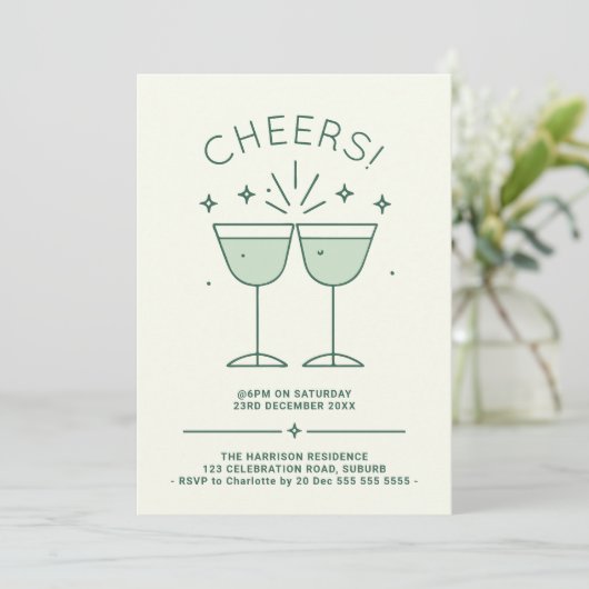 Minimalistische Starburst juicht kerstvakantie Kaart (Staand voorkant)