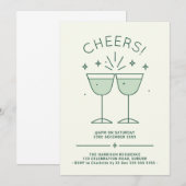 Minimalistische Starburst juicht kerstvakantie Kaart (Voorkant / Achterkant)