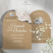 Minimalistische Starfish Beach Arch huwelijksuitno Kaart