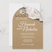 Minimalistische Starfish Beach Arch huwelijksuitno Kaart (Voorkant)