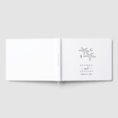 Minimalistische Starfish Beach Monogram bruiloft Gastenboek (Volledig)