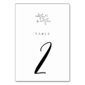 Minimalistische Starfish Beach Monogram bruiloft Kaart (Voorkant)