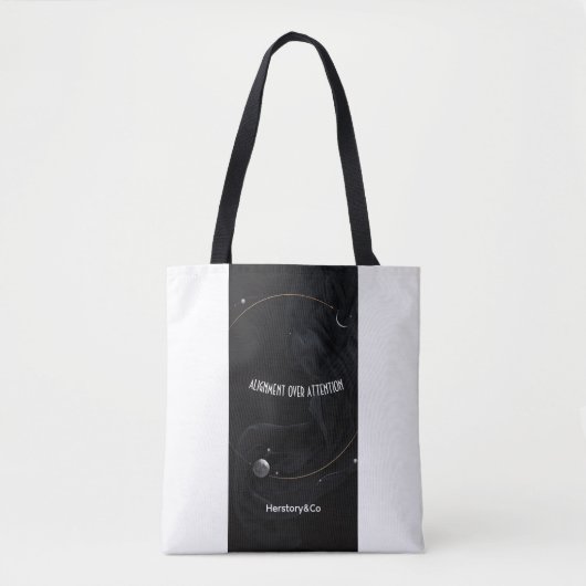 Minimalistische, statementmakende boodschappentass tote bag (Voorkant)
