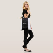 Minimalistische, statementmakende boodschappentass tote bag (Op model)
