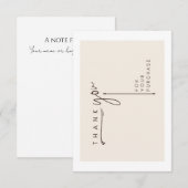 Minimalistische Stationery-klantenkaart Bedankkaart (Voorkant / Achterkant)