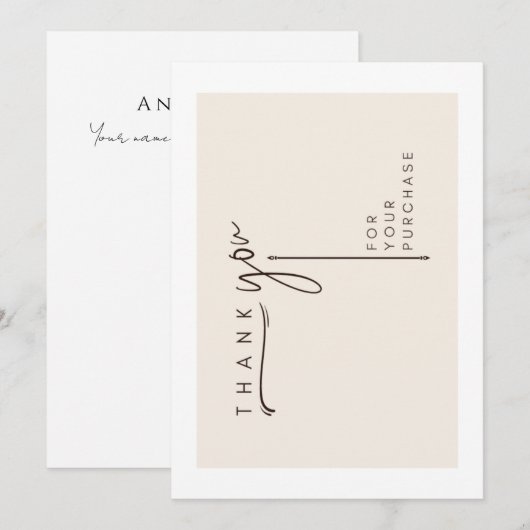 Minimalistische Stationery-klantenkaart Kaart (Voorkant / Achterkant)