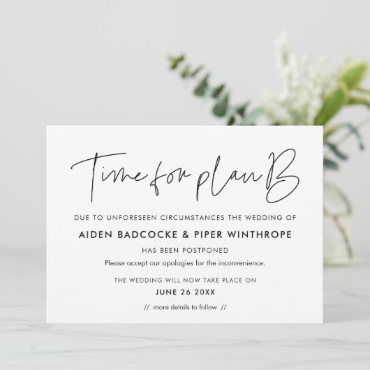 Minimalistische statusupdate aankondiging voor het (Staand voorkant)