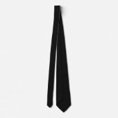 Minimalistische Stealth Zwarte Micro Check Geometr Stropdas (Achterkant)