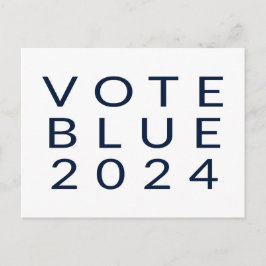 Minimalistische stemming Blue Kamala Harris 2024 Briefkaart